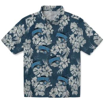 orlando magic hibiscus flowers navy blue hawaiian shirts best selling