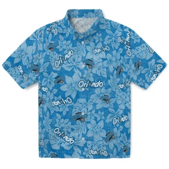 orlando magic hibiscus oasis blue hawaiian shirts best selling