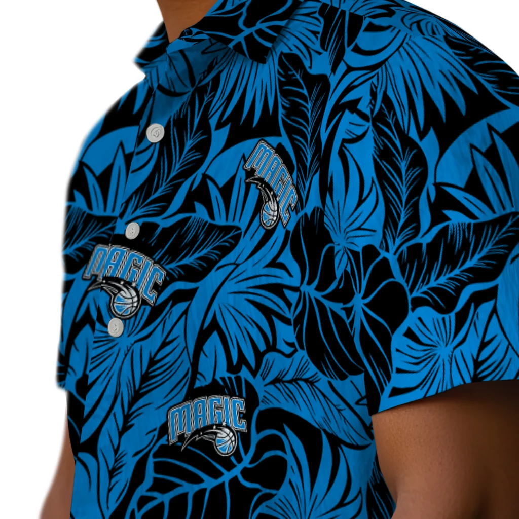 Orlando Magic Hawaiian Shirt - Monstera Layer orlando magic monstera layer blue hawaiian shirts trendy
