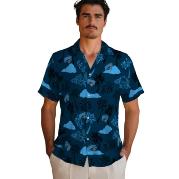orlando magic palm and clouds blue hawaiian shirts fashion forward