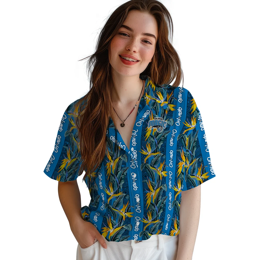 Orlando Magic Hawaiian Shirt - Paradise Vines orlando magic paradise vines blue hawaiian shirts latest model