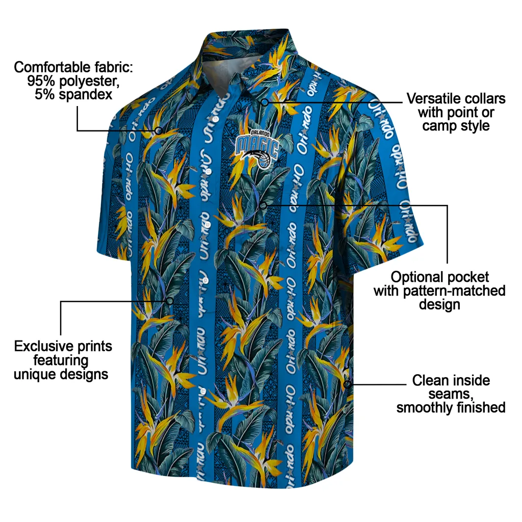 Orlando Magic Hawaiian Shirt - Paradise Vines orlando magic paradise vines blue hawaiian shirts new arrival