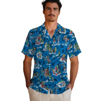 orlando magic simpsons christmas blue hawaiian shirts fashion forward