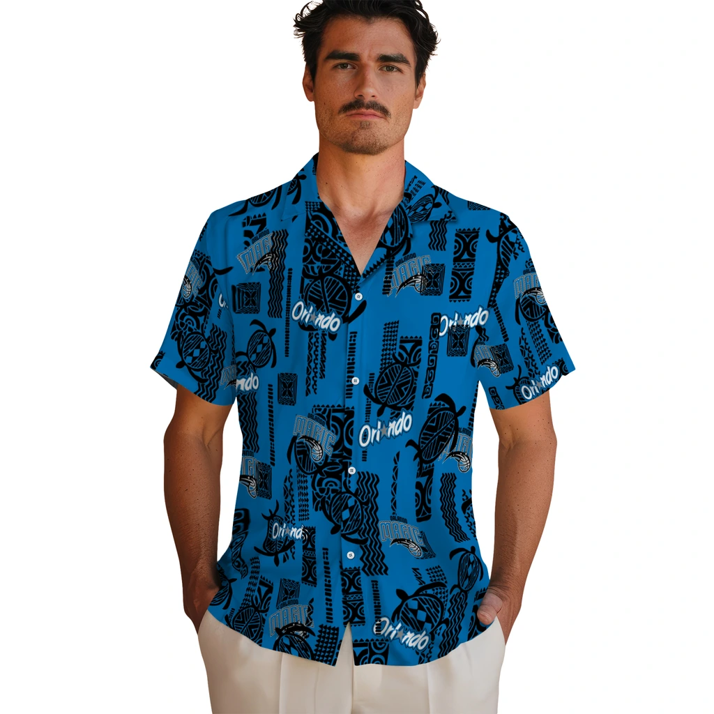 Orlando Magic Hawaiian Shirt - Turtle Lines orlando magic turtle lines blue hawaiian shirts fashion forward