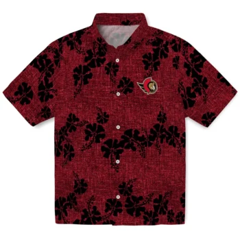 ottawa senators hibiscus petals red hawaiian shirts best selling