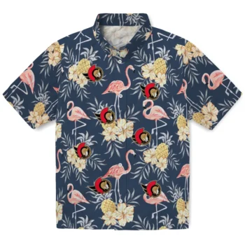 ottawa senators flamingo hibiscus navy hawaiian shirts best selling