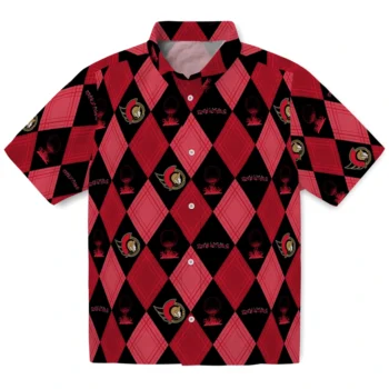 ottawa senators balloon plaid red hawaiian shirts best selling