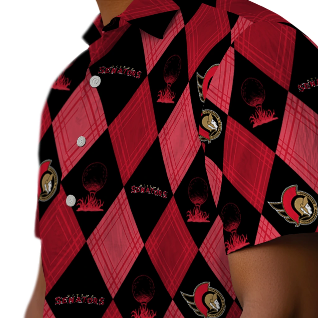 Ottawa Senators Hawaiian Shirt - Golfing Plaid ottawa senators balloon plaid red hawaiian shirts trendy