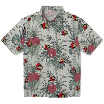 ottawa senators hibiscus designs beige hawaiian shirts best selling