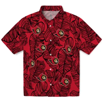 ottawa senators leaf outline red hawaiian shirts best selling