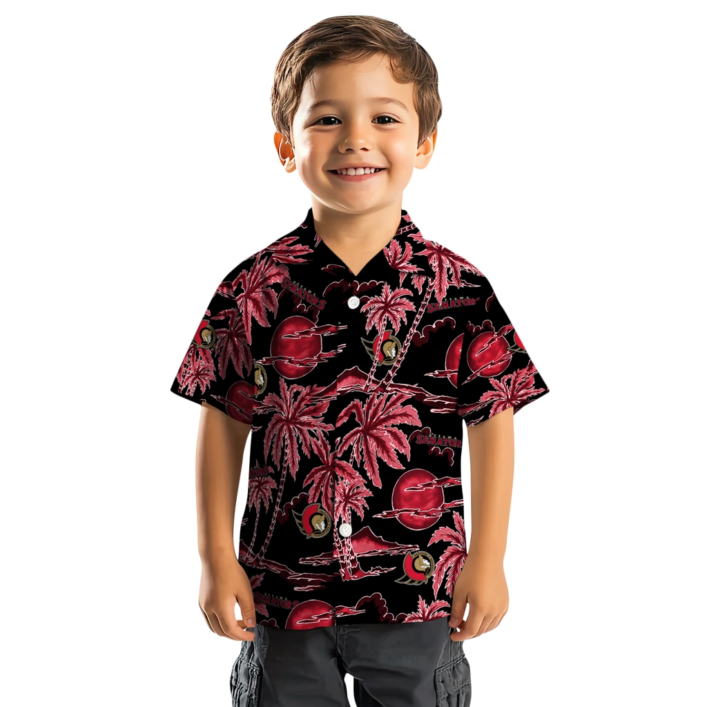 Ottawa Senators Hawaiian Shirt - Palm Sunset ottawa senators palm sunset hawaiian shirts top rated