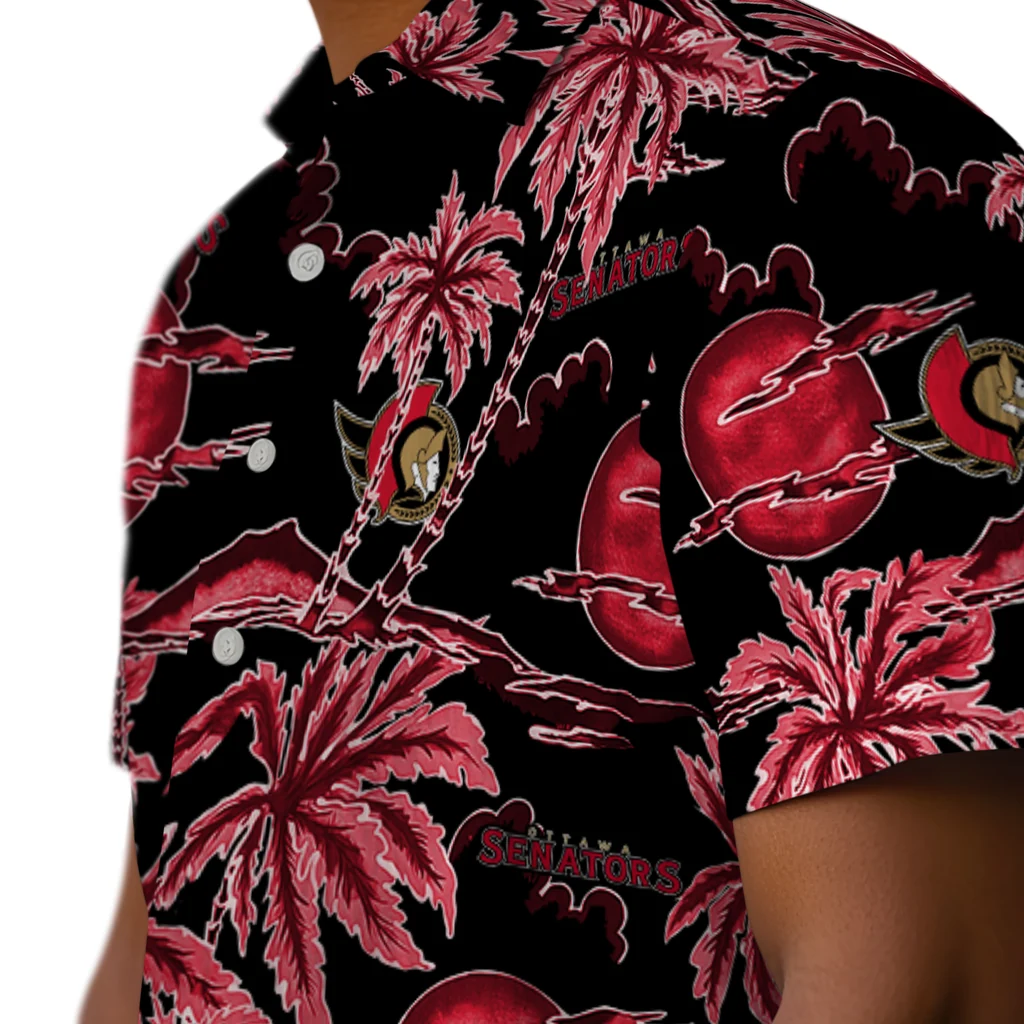 Ottawa Senators Hawaiian Shirt - Palm Sunset ottawa senators palm sunset hawaiian shirts trendy