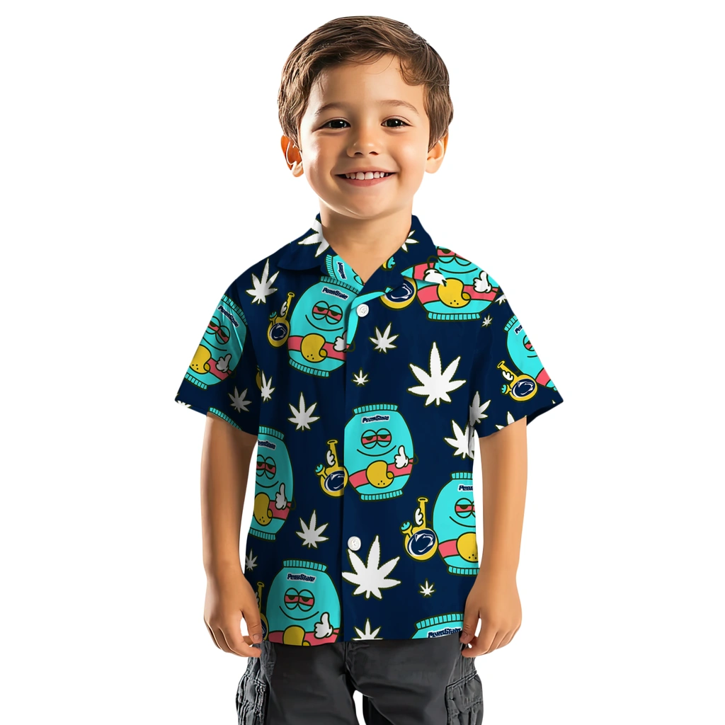 Penn State Nittany Lions Hawaiian Shirt - Chill Vibe penn state nittany lions bong smile blue hawaiian shirts top rated