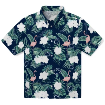 penn state nittany lions flamingo palms blue hawaiian shirts best selling
