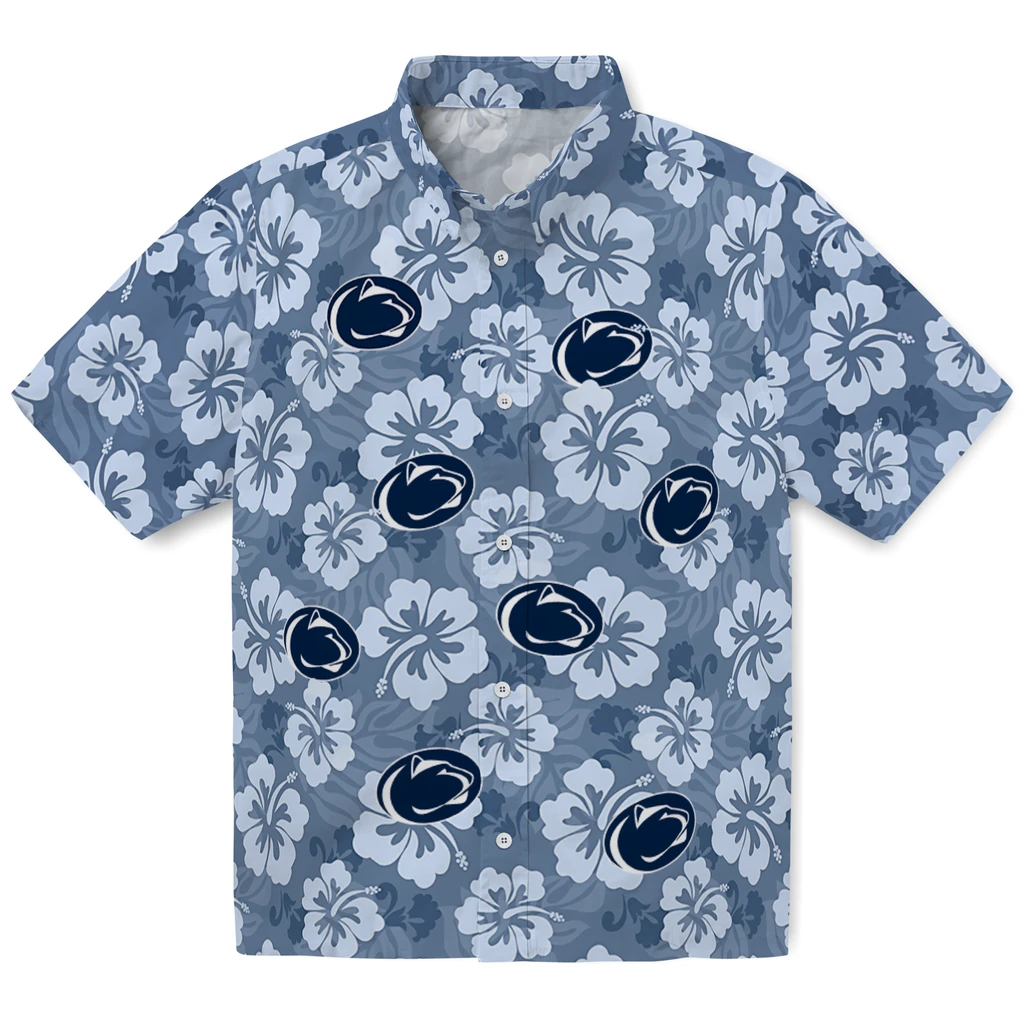 Penn State Nittany Lions Hawaiian Shirt - Hibiscus Cluster penn state nittany lions hibiscus cluster blue hawaiian shirts best selling
