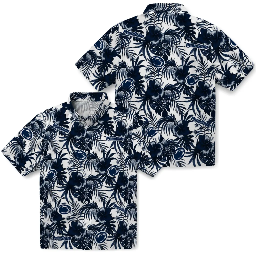 Penn State Nittany Lions Hawaiian Shirt - Hibiscus Exotic penn state nittany lions hibiscus exotic blue hawaiian shirts high quality