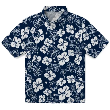 penn state nittany lions hibiscus bloom blue hawaiian shirts best selling