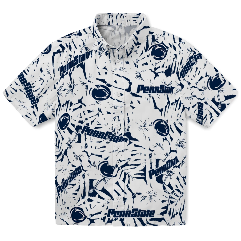 Penn State Nittany Lions Hawaiian Shirt - Hibiscus Overlay penn state nittany lions hibiscus overlay hawaiian shirts best selling