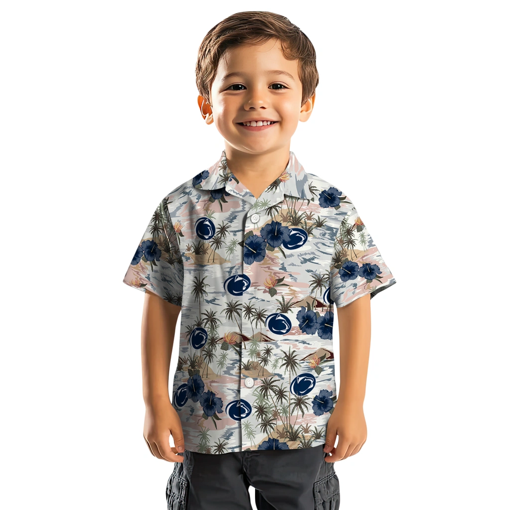 Penn State Nittany Lions Hawaiian Shirt - Hibiscus Seaside penn state nittany lions hibiscus seaside white hawaiian shirts top rated