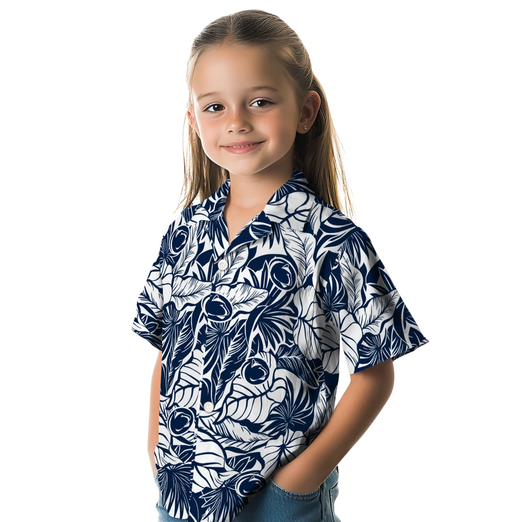 Penn State Nittany Lions Hawaiian Shirt - Monstera Layer penn state nittany lions monstera layer blue hawaiian shirts premium grade