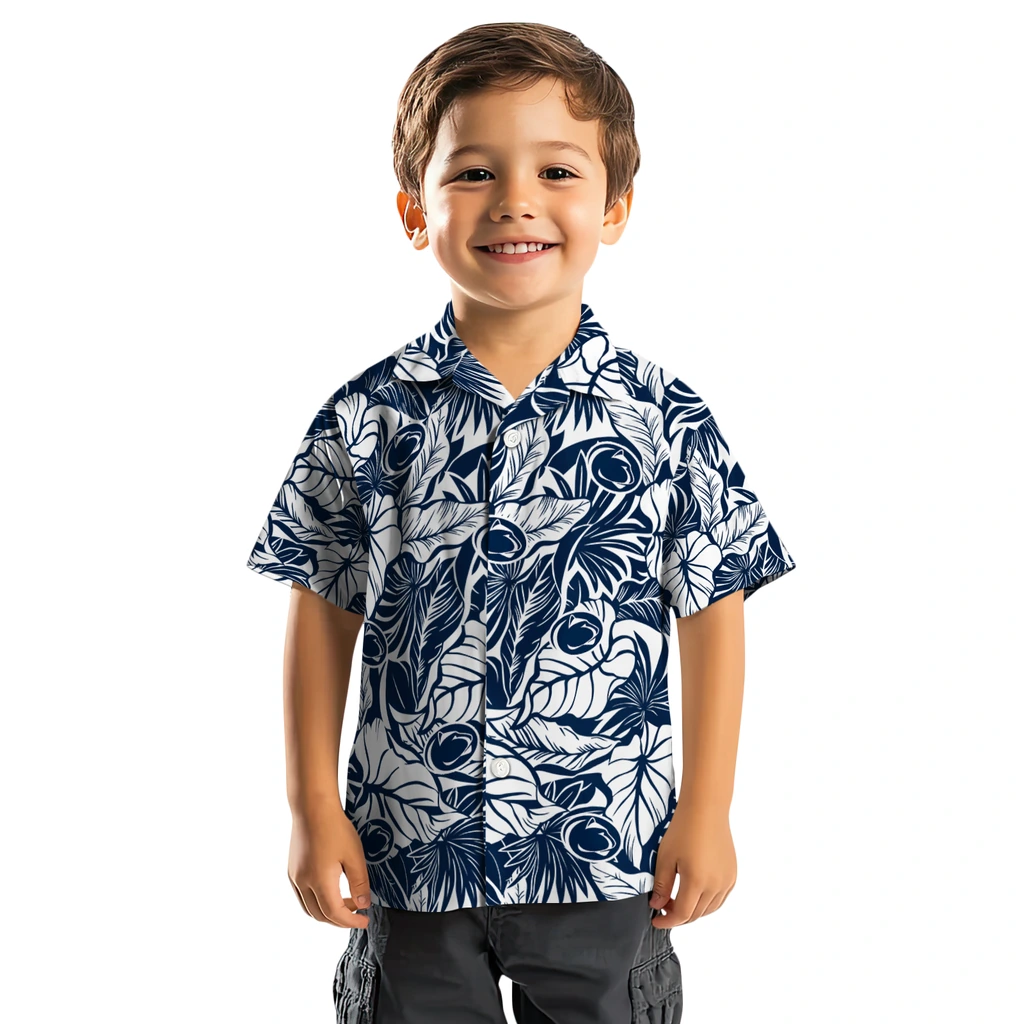 Penn State Nittany Lions Hawaiian Shirt - Monstera Layer penn state nittany lions monstera layer blue hawaiian shirts top rated