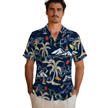 penn state nittany lions palm tree island blue hawaiian shirts fashion forward