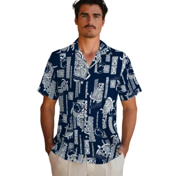 penn state nittany lions turtle lines blue hawaiian shirts fashion forward