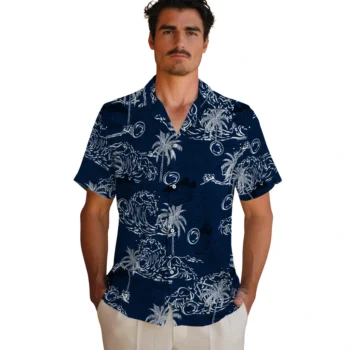 penn state nittany lions wave palm blue hawaiian shirts fashion forward