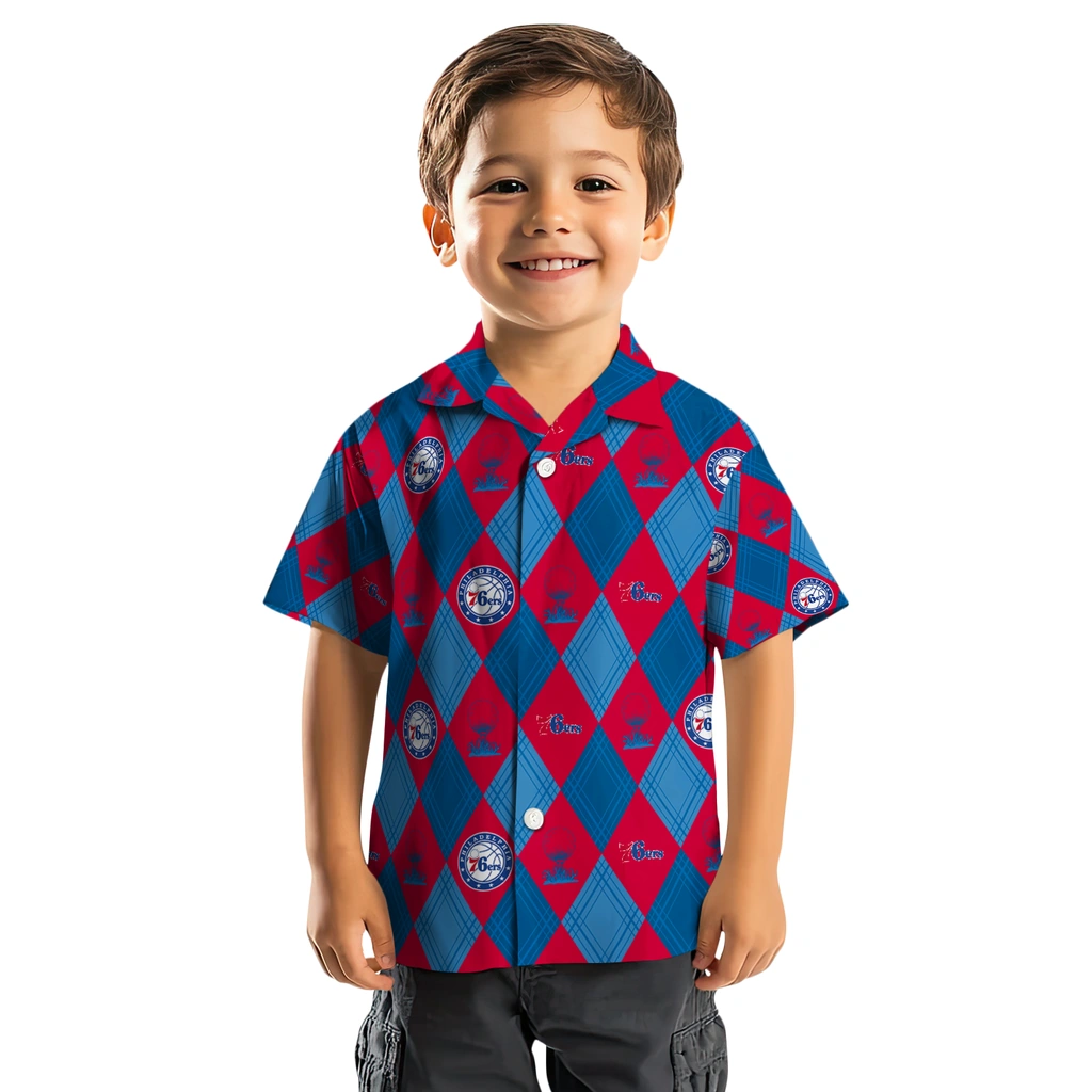 Philadelphia 76ers Hawaiian Shirt - Golfing Plaid philadelphia 76ers balloon plaid blue hawaiian shirts top rated