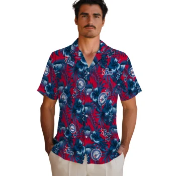 philadelphia 76ers hibiscus exotic blue hawaiian shirts fashion forward