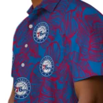 Philadelphia 76ers Hawaiian Shirt – Leaf Outline