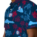 Philadelphia 76ers Hawaiian Shirt – Palm And Clouds