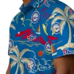 Philadelphia 76ers Hawaiian Shirt – Palm Tree Island