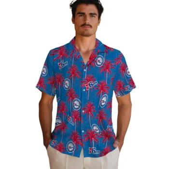 philadelphia 76ers palm grove blue hawaiian shirts fashion forward