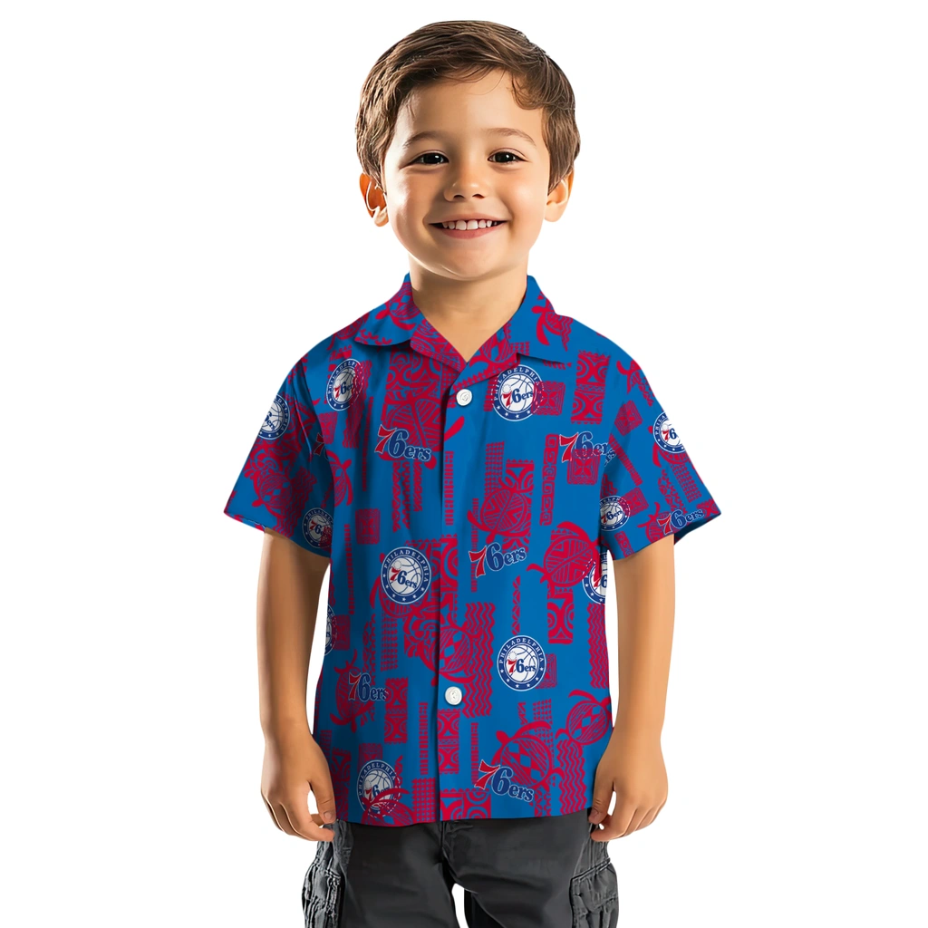 Philadelphia 76ers Hawaiian Shirt - Turtle Lines philadelphia 76ers turtle lines blue hawaiian shirts top rated