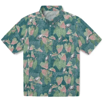 philadelphia eagles anthurium overlay green hawaiian shirts best selling