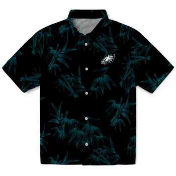 philadelphia eagles bamboo branches green black hawaiian shirts best selling