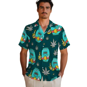 philadelphia eagles bong smile green hawaiian shirts fashion forward