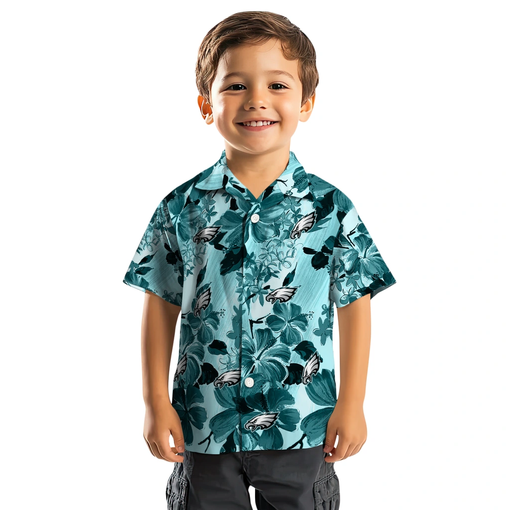 Philadelphia Eagles Hawaiian Shirt - Hibiscus Arrangement philadelphia eagles hibiscus arrangement green hawaiian shirts top rated
