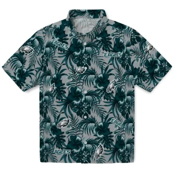 philadelphia eagles hibiscus exotic green hawaiian shirts best selling