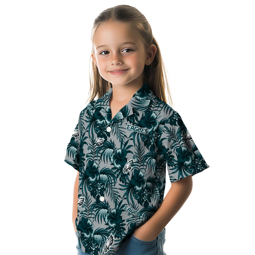 Philadelphia Eagles Hawaiian Shirt - Hibiscus Exotic philadelphia eagles hibiscus exotic green hawaiian shirts premium grade