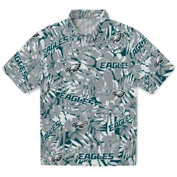 philadelphia eagles hibiscus overlay hawaiian shirts best selling