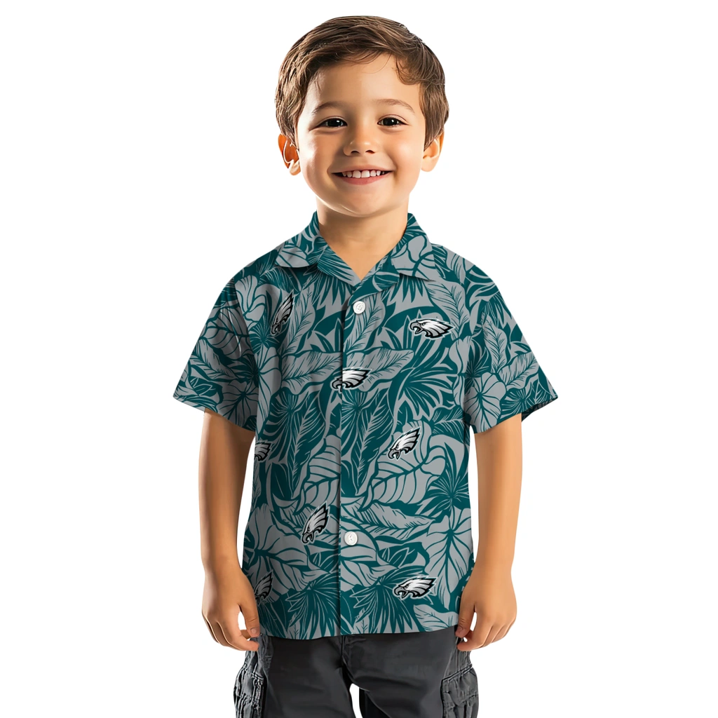 Philadelphia Eagles Hawaiian Shirt - Monstera Layer philadelphia eagles monstera layer green hawaiian shirts top rated