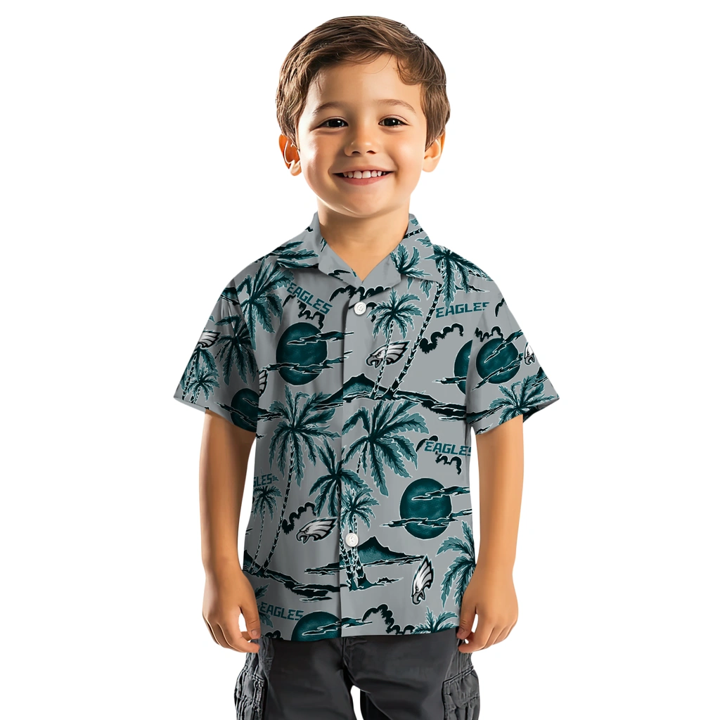 Philadelphia Eagles Hawaiian Shirt - Palm Sunset philadelphia eagles palm sunset hawaiian shirts top rated