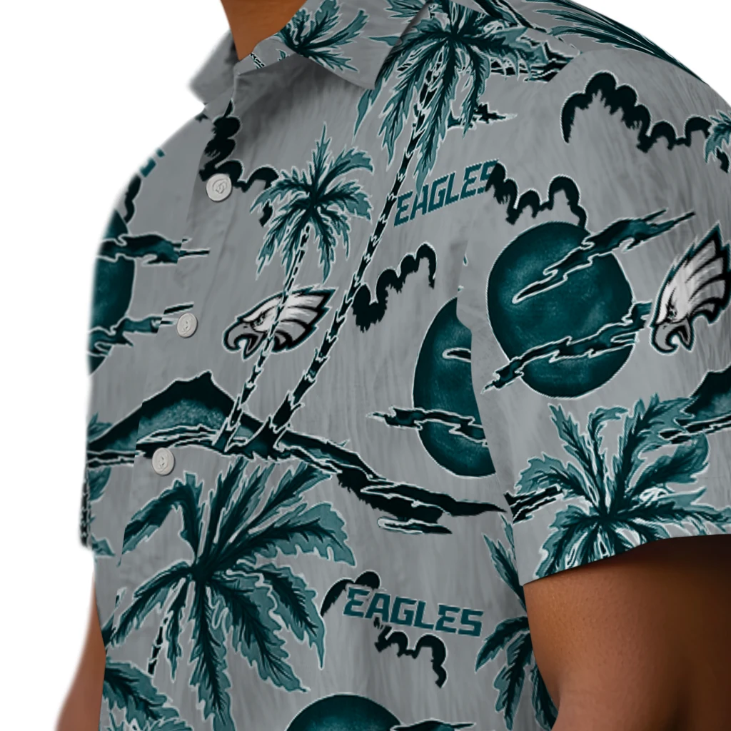 Philadelphia Eagles Hawaiian Shirt - Palm Sunset philadelphia eagles palm sunset hawaiian shirts trendy