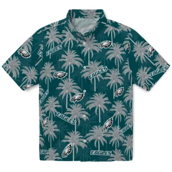 philadelphia eagles palm grove green hawaiian shirts best selling
