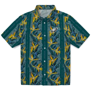 philadelphia eagles paradise vines green hawaiian shirts best selling