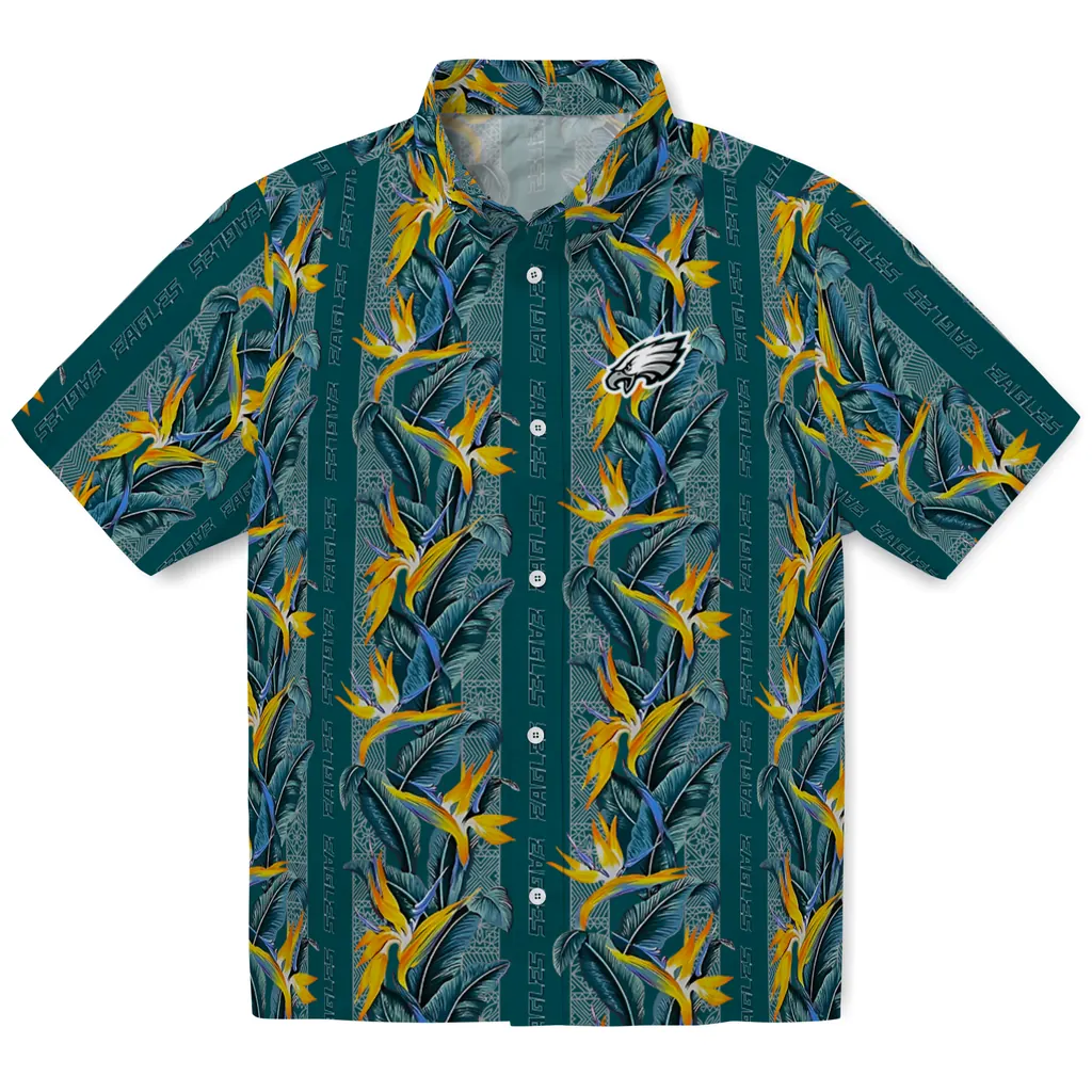 Philadelphia Eagles Hawaiian Shirt - Paradise Vines philadelphia eagles paradise vines green hawaiian shirts best selling