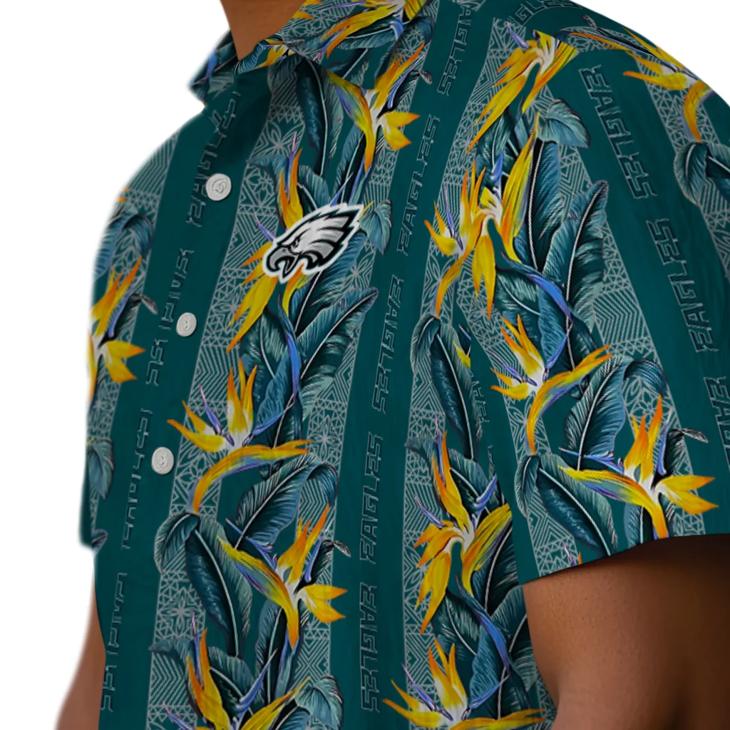 Philadelphia Eagles Hawaiian Shirt - Paradise Vines philadelphia eagles paradise vines green hawaiian shirts trendy