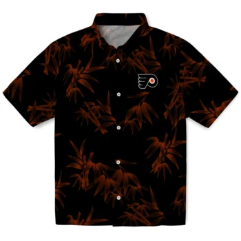 philadelphia flyers bamboo branches orange black hawaiian shirts best selling